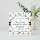 Laat ze Vintage Frans Marie Antoinette eten Kaart (Staand voorkant)