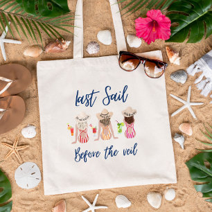 Laatst op de tribune voor de Veil Bachelorette Par Tote Bag