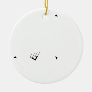 Laatste aangepaste tekst logo keramische Ornament