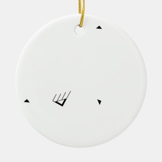 Laatste aangepaste tekst logo keramische Ornament (Voorkant)