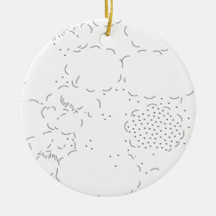 Laatste aangepaste tekst logo keramische Ornament