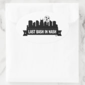 Laatste bash in Nash Skyline Ovale Sticker (Tas)