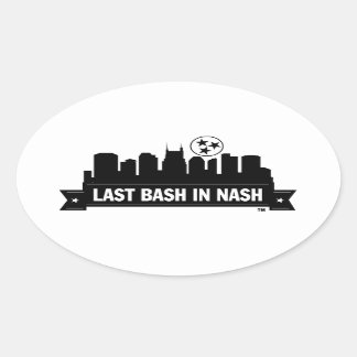 Laatste bash in Nash Skyline Ovale Sticker