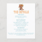 Laatste Bash Nash Cowgirl Afscheidsfeestje Budget Flyer (Achterkant)