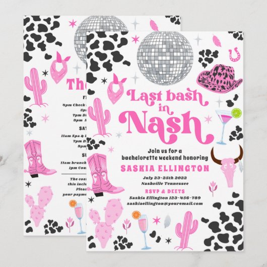 Laatste basis in de rondleiding Nash Bachelorette  Kaart (Voorkant / Achterkant)