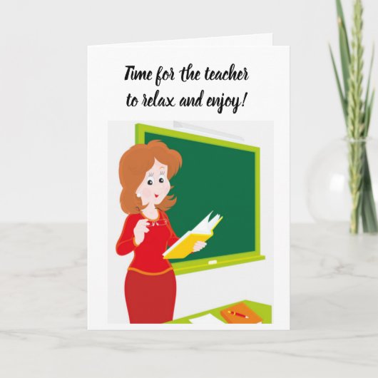 LAATSTE BEL VOOR DE LERAAR ALS ZE ***PENSIOEN*** KAART (Voorkant)