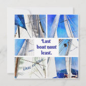 Laatste boat Naut Minst Pun Artistieke Witte Zeema Save The Date (Voorkant)