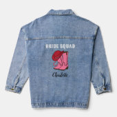 Laatste Bruidsploeg Trouwfeest Uitgebreid Afscheid Denim Jacket (Achterkant)