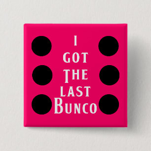 Laatste Bunco Dot Design Vierkante Button 5,1 Cm