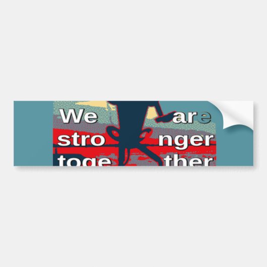 Laatste campagneslogan van Hillary Clinton voor 20 Bumpersticker (Voorkant)