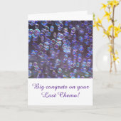 Laatste chemo viering bubbels kaart (Gele Bloem)