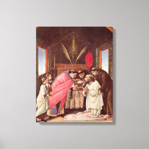 Laatste communie van St. Jerome - Botticelli Canvas Afdruk