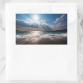 Laatste dag bij het strand rechthoekige sticker (Tas)