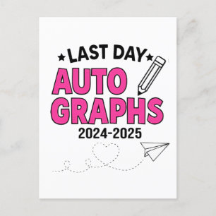 Laatste dag handtekeningen 2024-2025 Afstuderen Aankondigingskaart