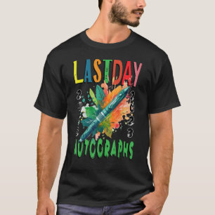 Laatste dag handtekeningen Kleuterschool kinder af T-shirt