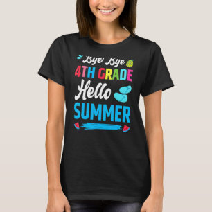 Laatste dag op school, dag 4e klas Hallo zomer T-shirt