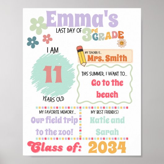 Laatste dag Poster op school (Voorkant)