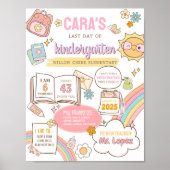 Laatste dag terug naar school bord poster (Voorkant)