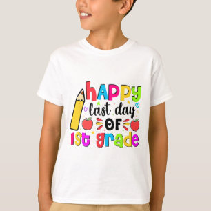 Laatste dag van 1e klas schoolstudent afgestudeerd t-shirt