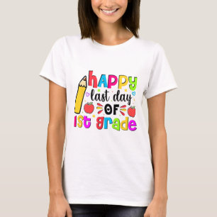 Laatste dag van 1e klas schoolstudent afgestudeerd t-shirt