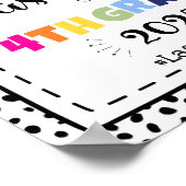 Laatste dag van 4e klas foto prop teken poster (Hoek)