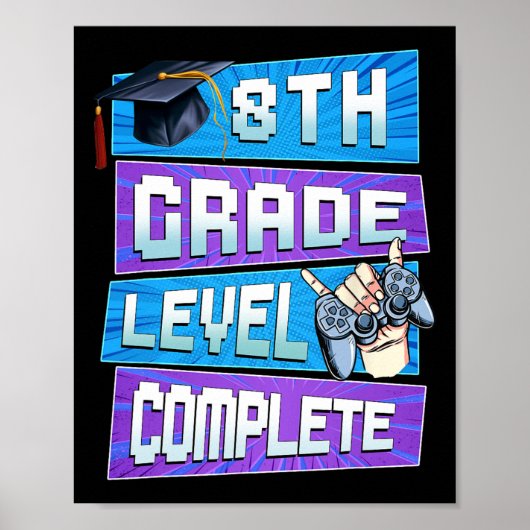 Laatste dag van 8e klas niveau compleet Afstuderen Poster (Voorkant)