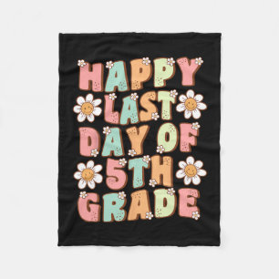 Laatste Dag Van De 5e Klas Schattige Hippie 5e Kla Fleece Deken