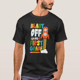 Laatste dag van de eerste schooldag in eerste graa t-shirt