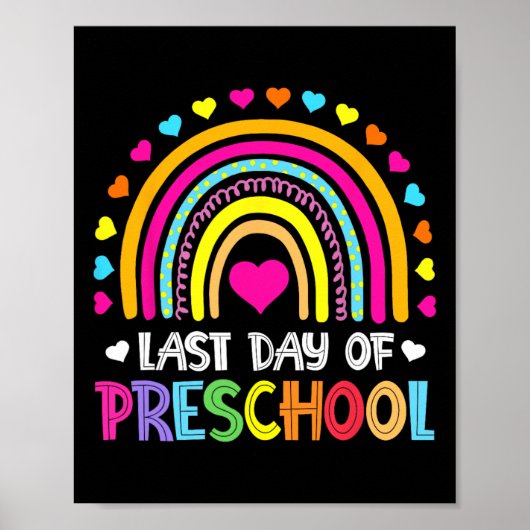 Laatste dag van de kleuterschool Rainbow Afstudere Poster (Voorkant)