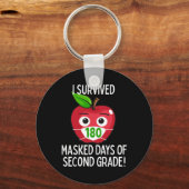 Laatste dag van de school 180 gemaskerde dagen van sleutelhanger (Voorkant)