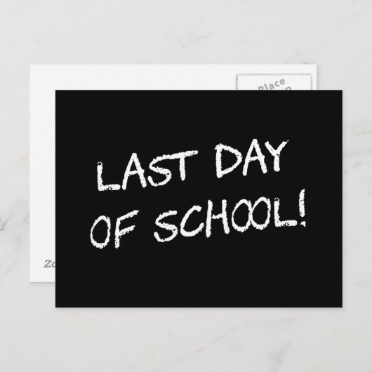 Laatste dag van de School Briefkaart (Voorkant / Achterkant)