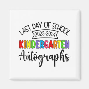Laatste dag van de school handtekening kleuterscho magneet