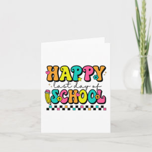 Laatste dag van de school leraar student Afstudere Kaart