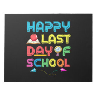 Laatste dag van de school notitieblok