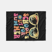 Laatste dag van de school Retro leraar school # 39 Fleece Deken (Voorkant (Horizontaal))