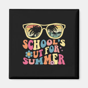 Laatste dag van de school Retro leraar school # 39 Magneet