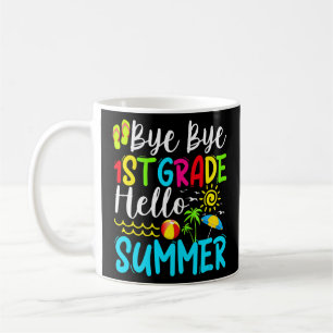 Laatste dag van de schooldag, dag van de eerste kl koffiemok