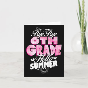 Laatste dag van de schooldag, dag van de zesde kla kaart