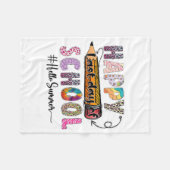 Laatste dag van de schoolleraar Kinder Afstuderen  Fleece Deken (Voorkant (Horizontaal))