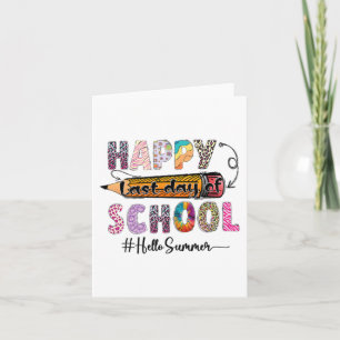 Laatste dag van de schoolleraar Kinder Afstuderen Kaart