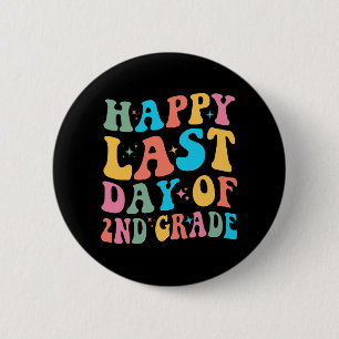 Laatste Dag Van Groep 4 Laatste Schooldag Groovy Ronde Button 5,7 Cm