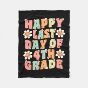 Laatste Dag Van Groep 6 Schattig Hippie Vierde Kla Fleece Deken