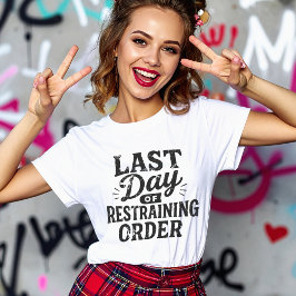 Laatste Dag Van Het Contactverbod Zwarte Print T-shirt