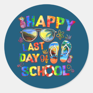Laatste dag van het Stropdas van leerlingendocent Ronde Sticker