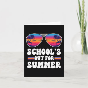 Laatste Dag Van School Is Uit Voor Zomer Leraar Jo Kaart