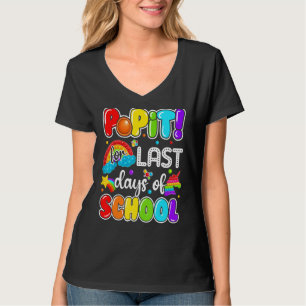 Laatste dag van school Pop het voor laatste dagen T-shirt