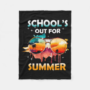 Laatste dag van school uit voor zomer leraar meisj fleece deken