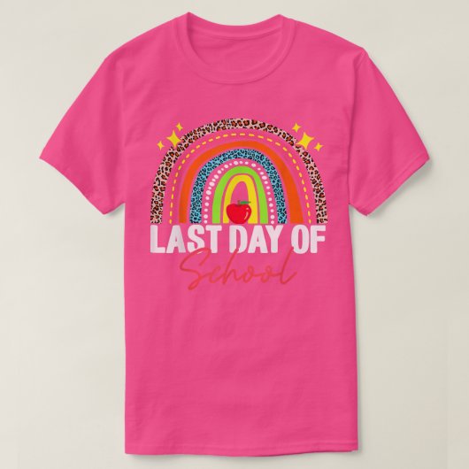 Laatste dag van schooldocent Afstuderen Rain T-shirt (Design voorkant)