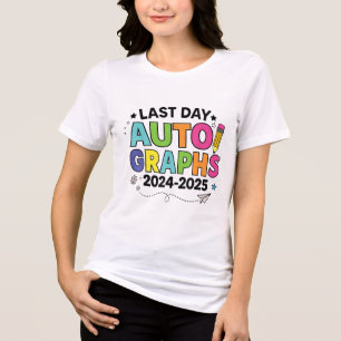 Laatste dag van schoolhandtekeningen Einde schooll Tri-Blend Shirt