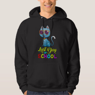 Laatste dag van schoolleraren zomer met kat Sungla Hoodie